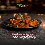 Ossobuco de ternera con vegetales
