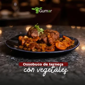 Ossobuco de ternera con vegetales