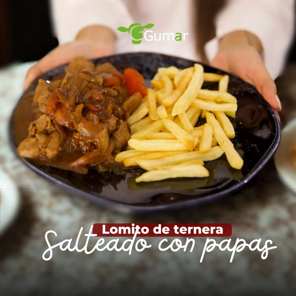 Lomito de ternera salteado con papas